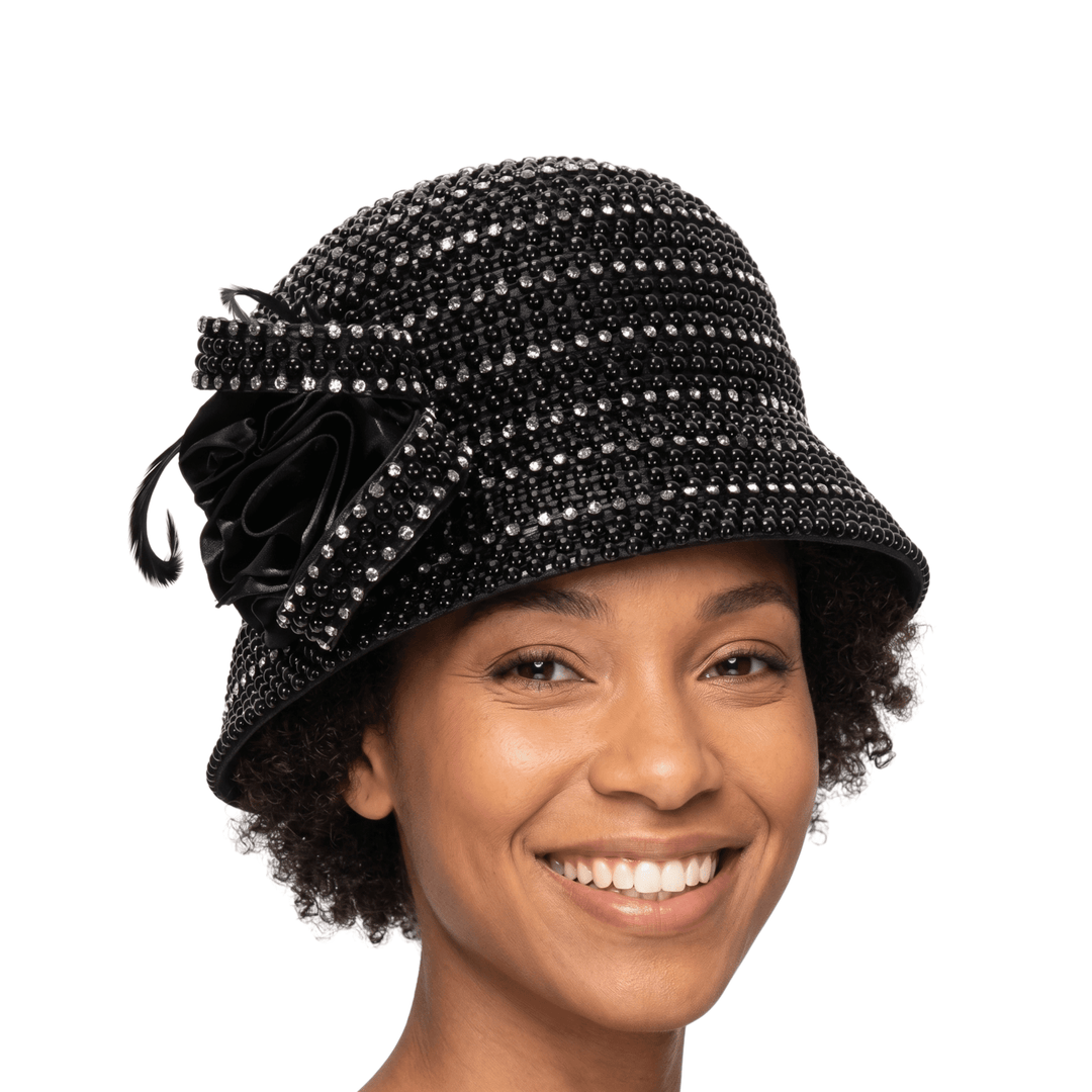 Luxury Faux Pearl Studded Rosette Bucket Hat - Especially Yours