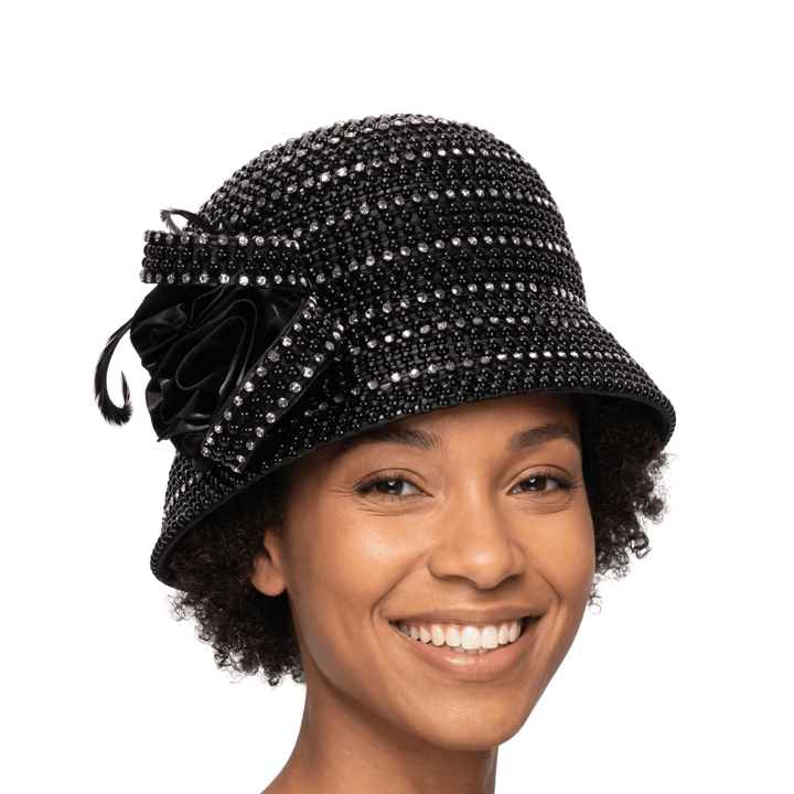 Luxury Faux Pearl Studded Rosette Bucket Hat - Especially Yours