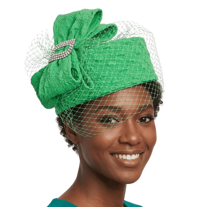 Popcorn Fabric Pill Box w/ Bow & Veil - Especially Yours