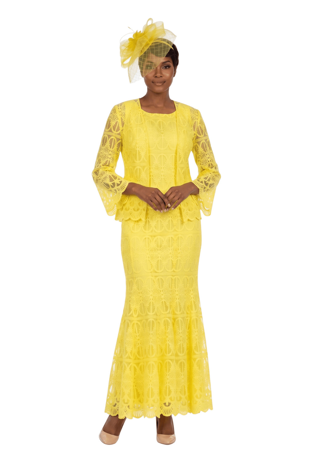 3pc Lux Lace Skirt Suit w/ Scallop Hems-Plus Size - Especially Yours