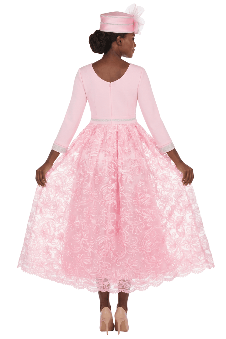 3/4 Slv Maxi Lace Overlay Drs w/ Rstnd Waist&Cuff - Especially Yours