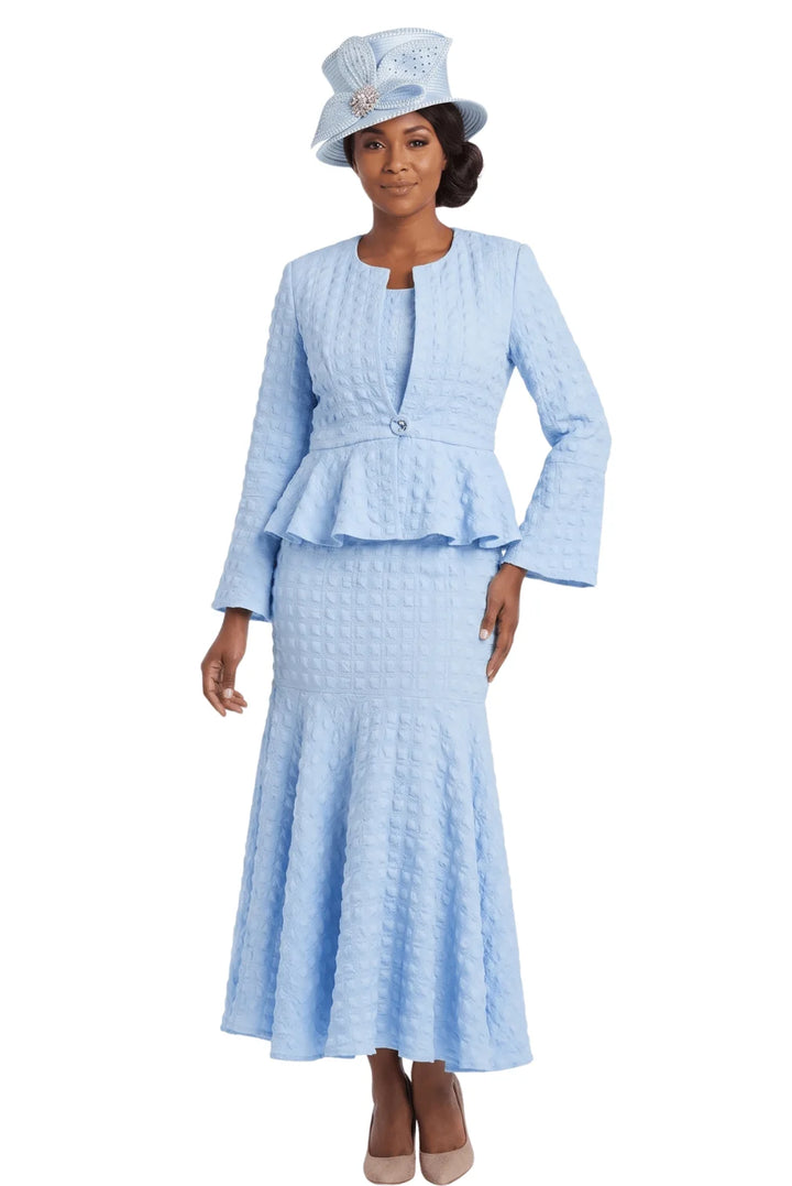 3pc Popcorn Peplum Jkt, Cami, Maxi Skirt Set