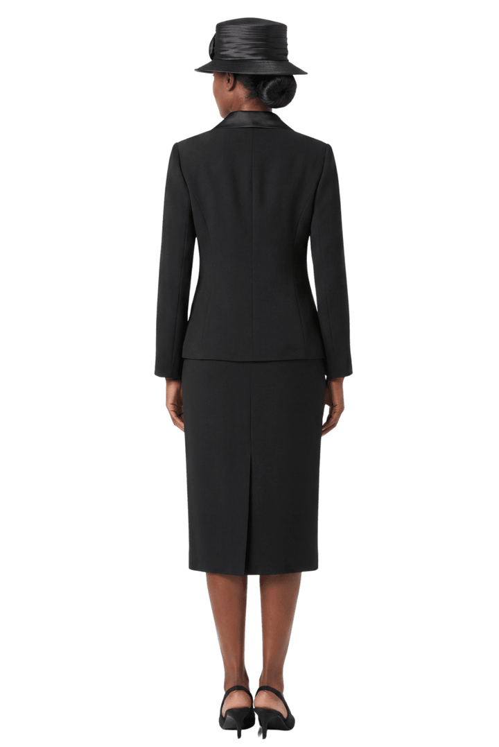 3pc Satin Shawl Lapel Skirt Suit - Especially Yours