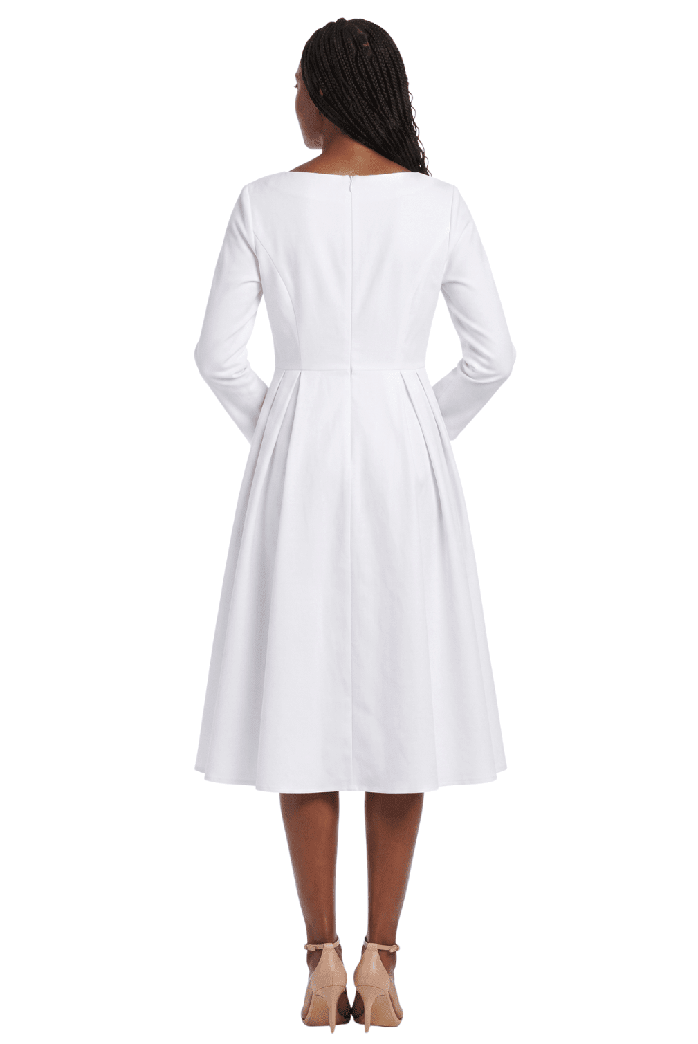 Timeless A-Line Dress with Jewel Brooch-Plus - Especially Yours