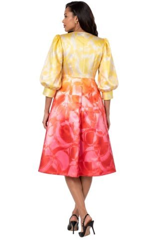 Ombre Abstract Print Jacket Dress Set - 41090 - Especially Yours