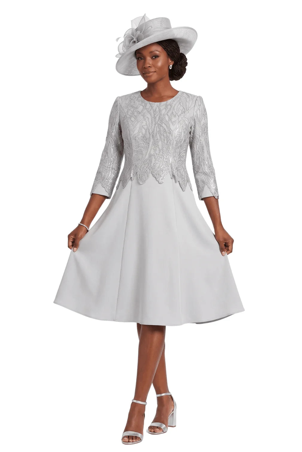 A-line Scuba Drs w/ Lux Lace Overlay