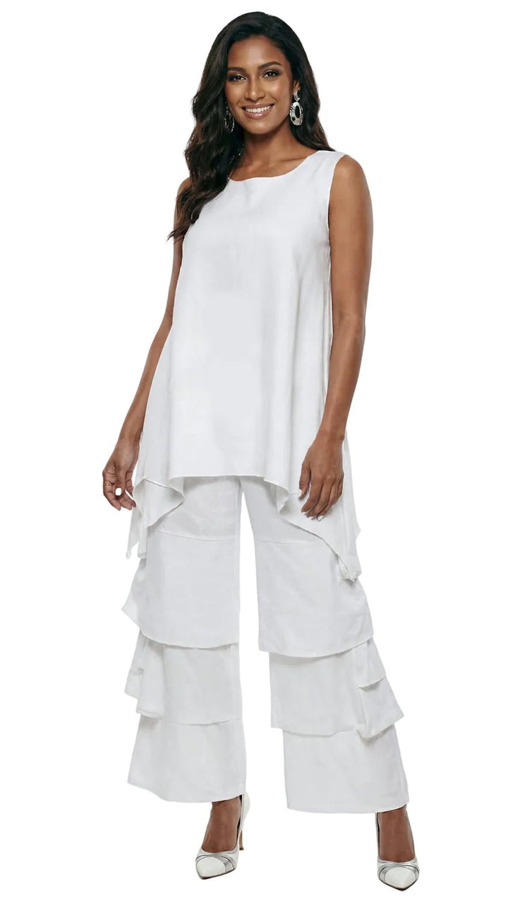 Lisa Rene' , 2Pc. Tunic & Pant Set, Linen/Viscose Fabric. Style 3390