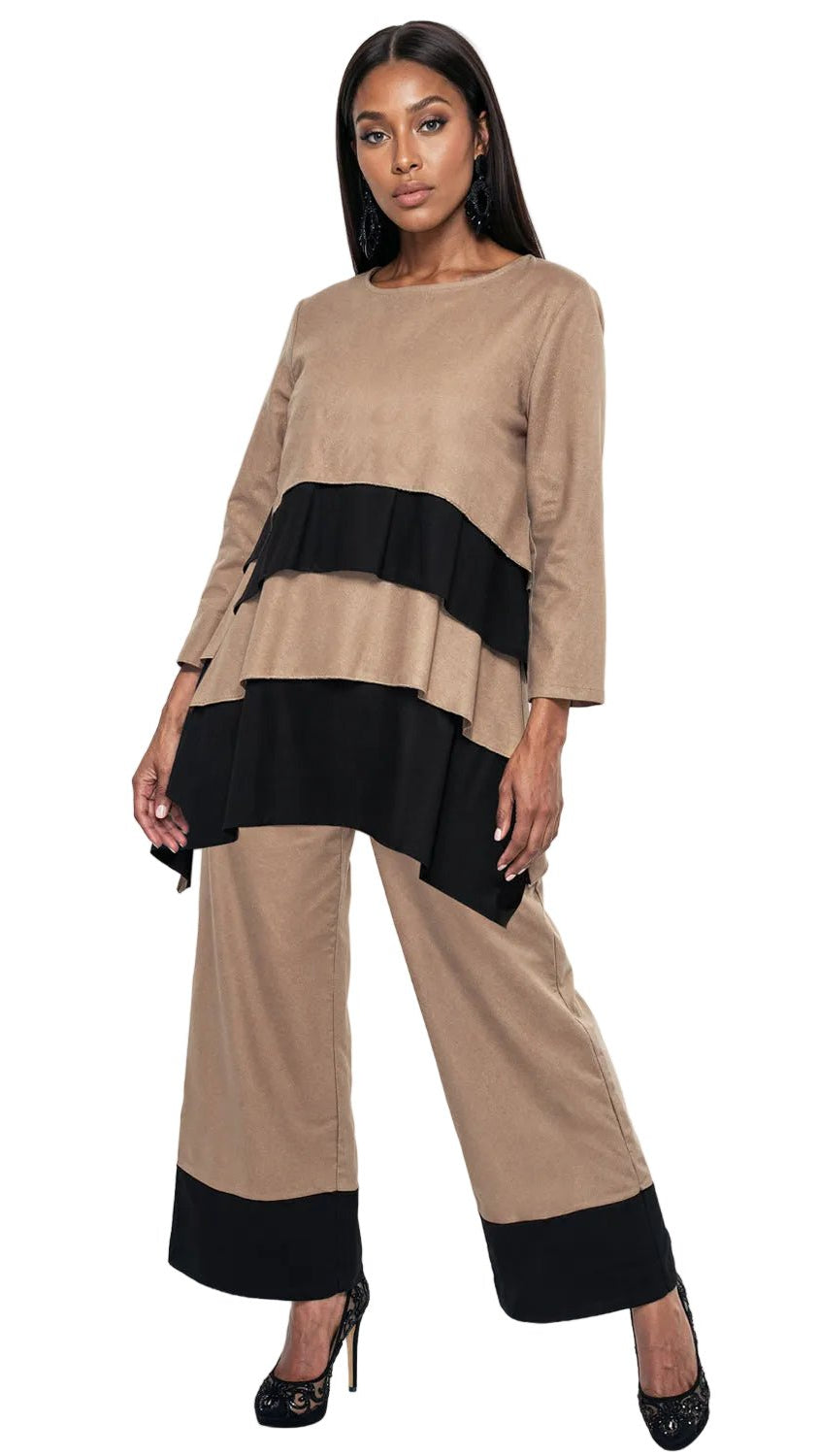 Lisa Rene' , 2Pc. Tunic & Pant Set, Linen/Viscose Fabric. Style 3391