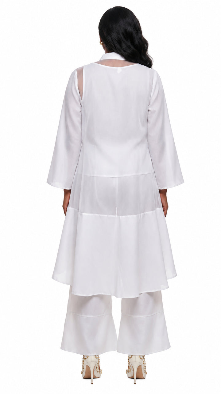 Lisa Rene' , 3Pc. Jacket, Cami & Pant Set, Linen/Viscose & Organza Fabrics. Style 3393