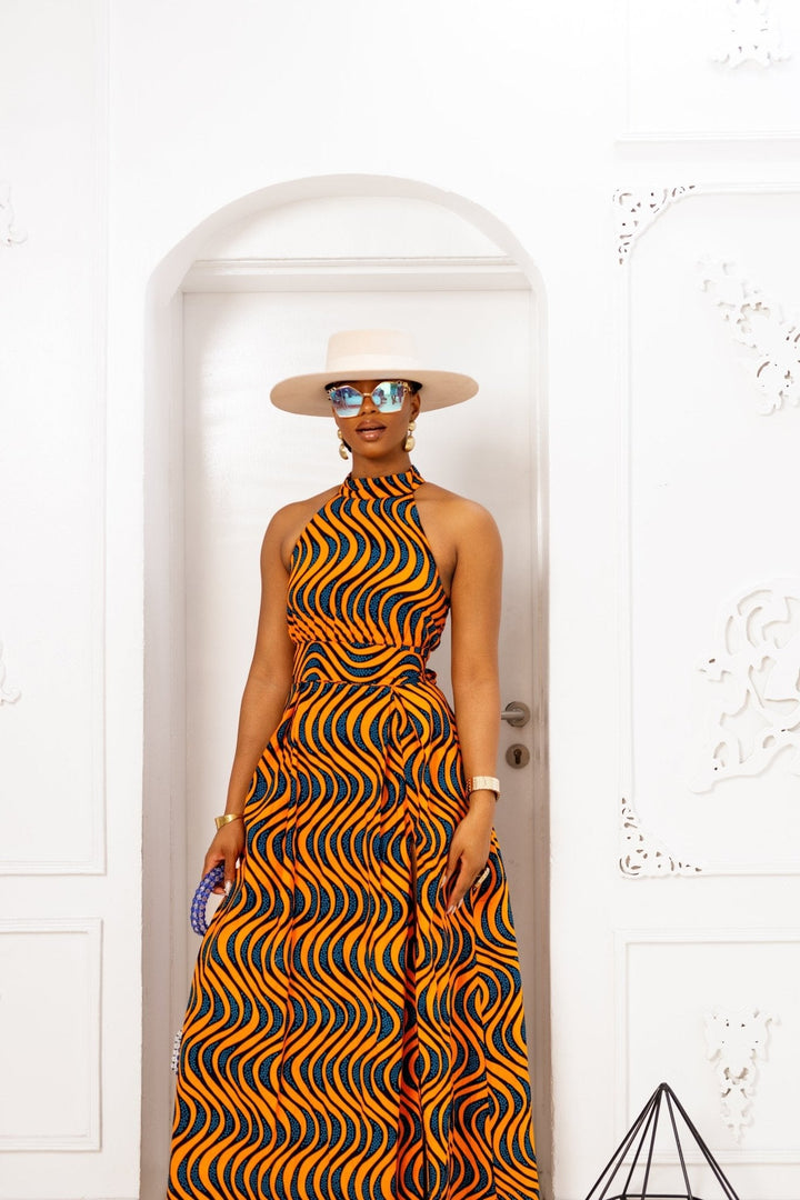 NYLA AFRICAN PRINT MAXI DRESS [ORANGE] - Especially Yours