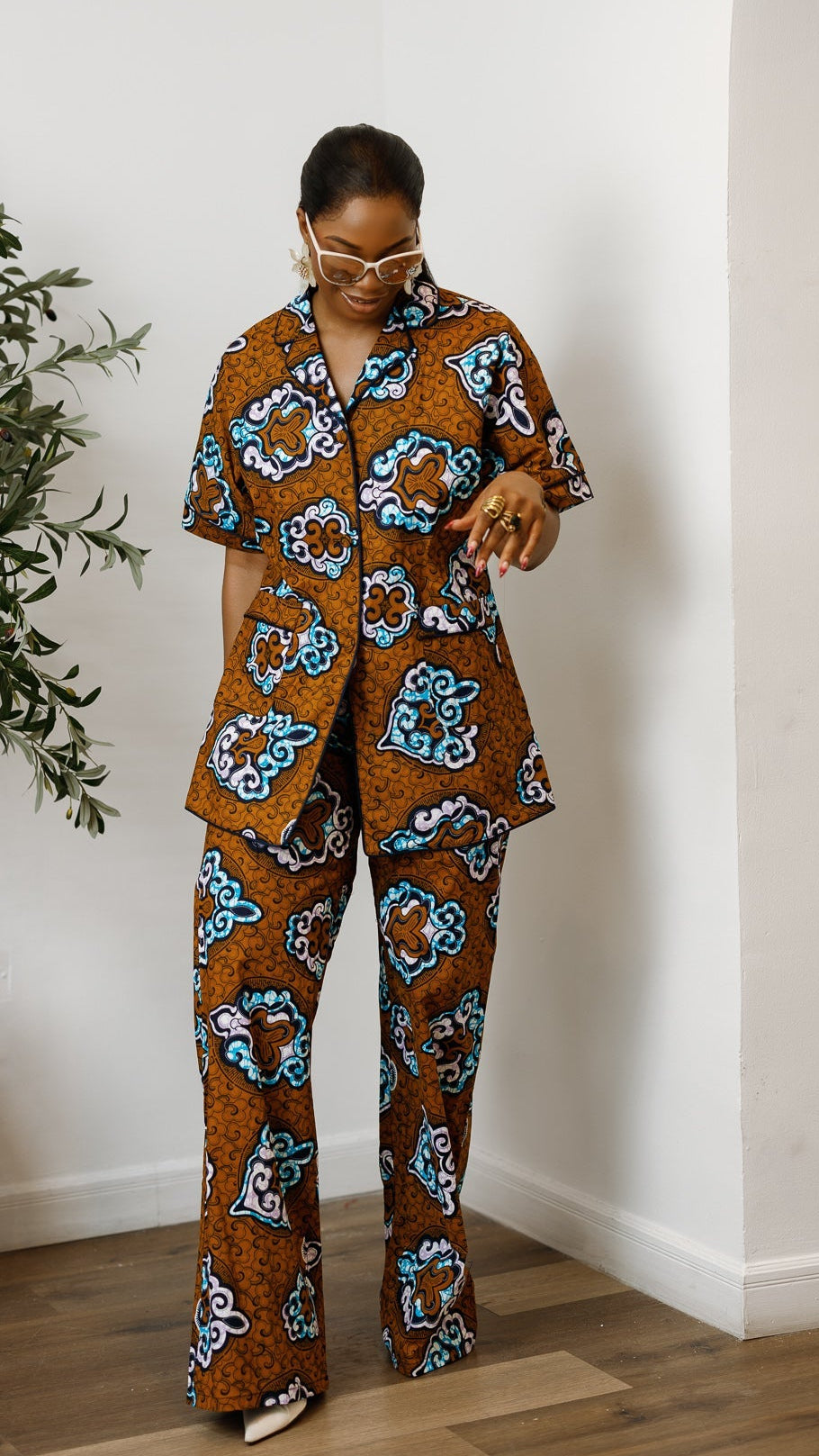 LARA AFRICAN PRINT SHIRT SET [MULTICOLOR]----FINAL SALE