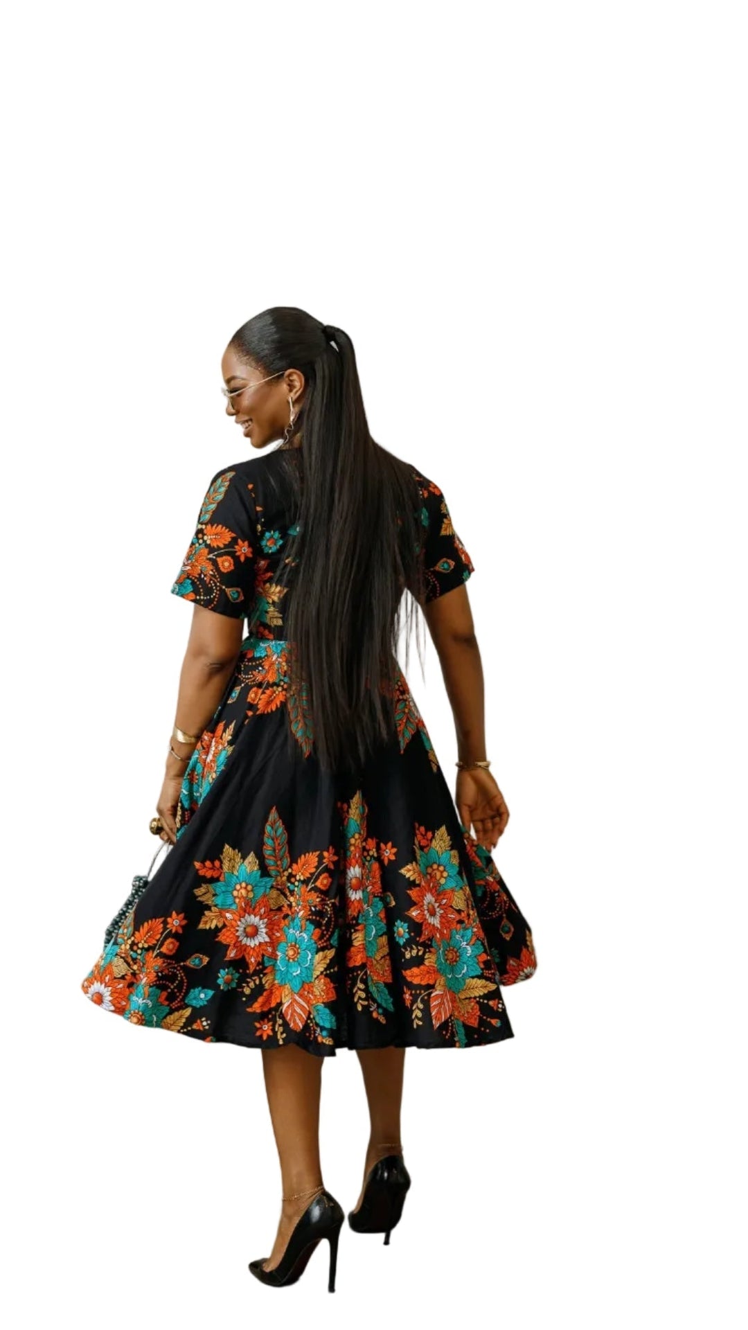 LOLADE AFRICAN PRINT FLORAL DRESS [FLORAL]