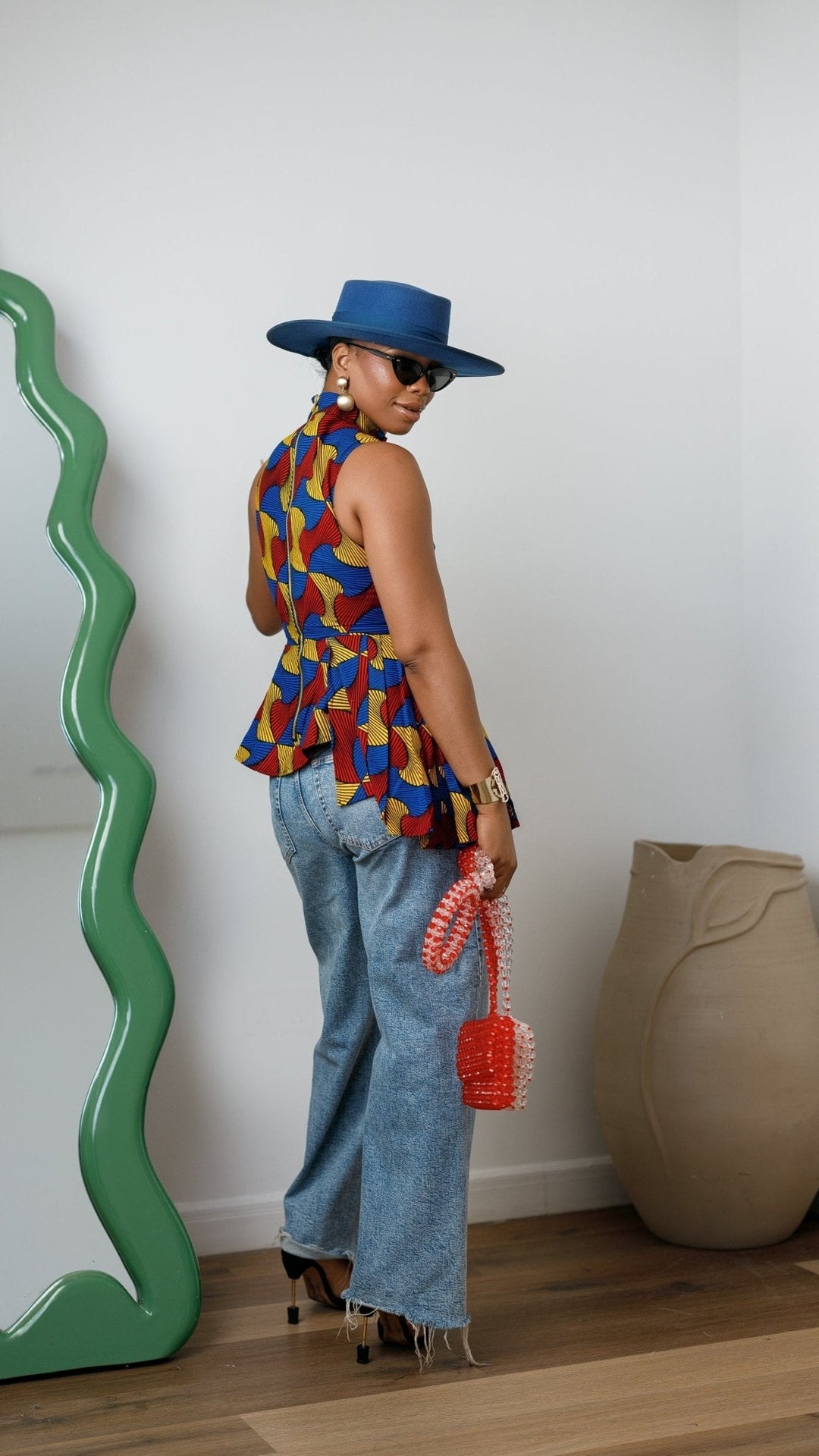 MEENA AFRICAN PRINT ASYMMETRIC TOP [MULTICOLOR] - Especially Yours