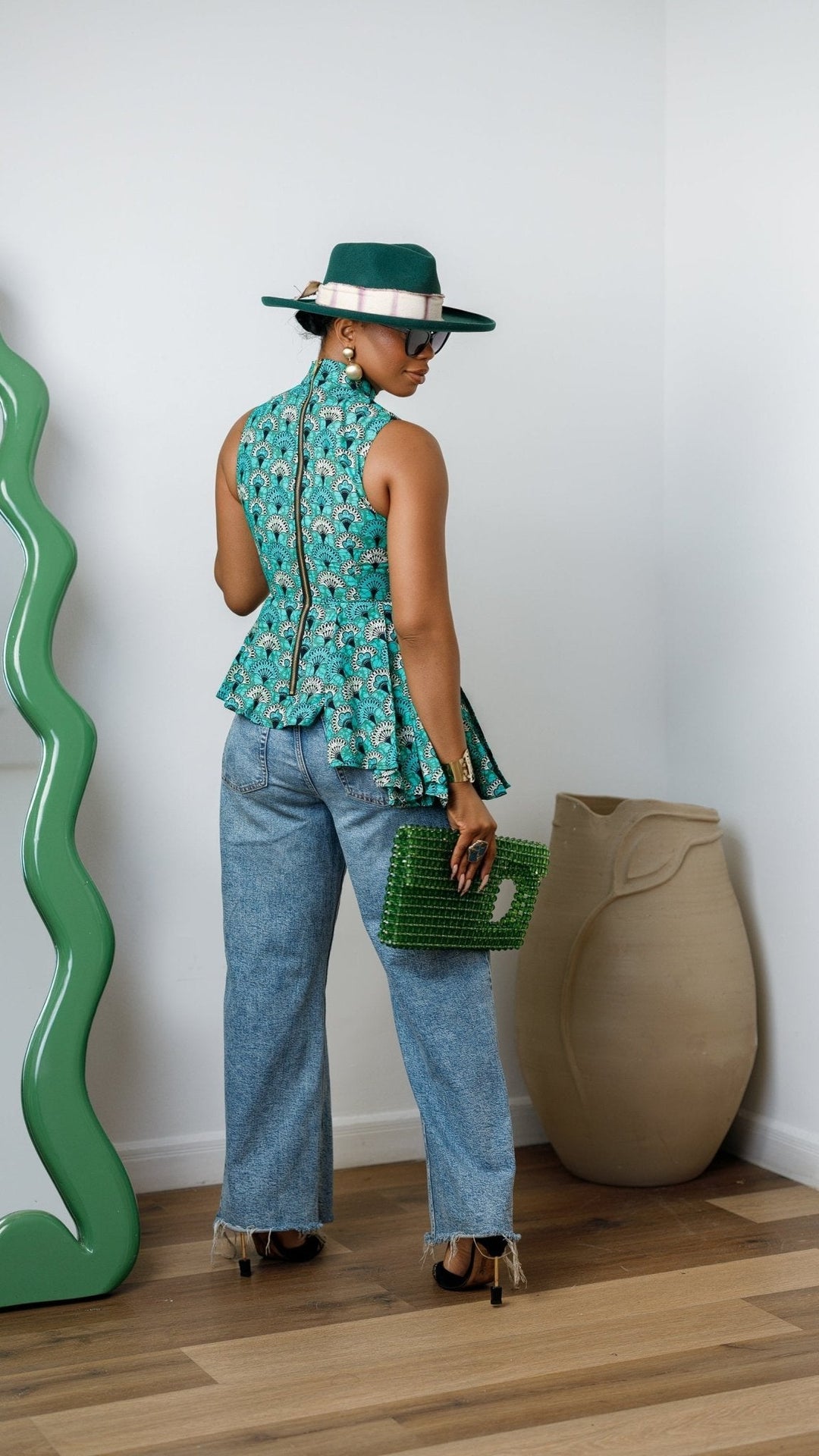 MEENA AFRICAN PRINT ASYMMETRIC TOP - Especially Yours