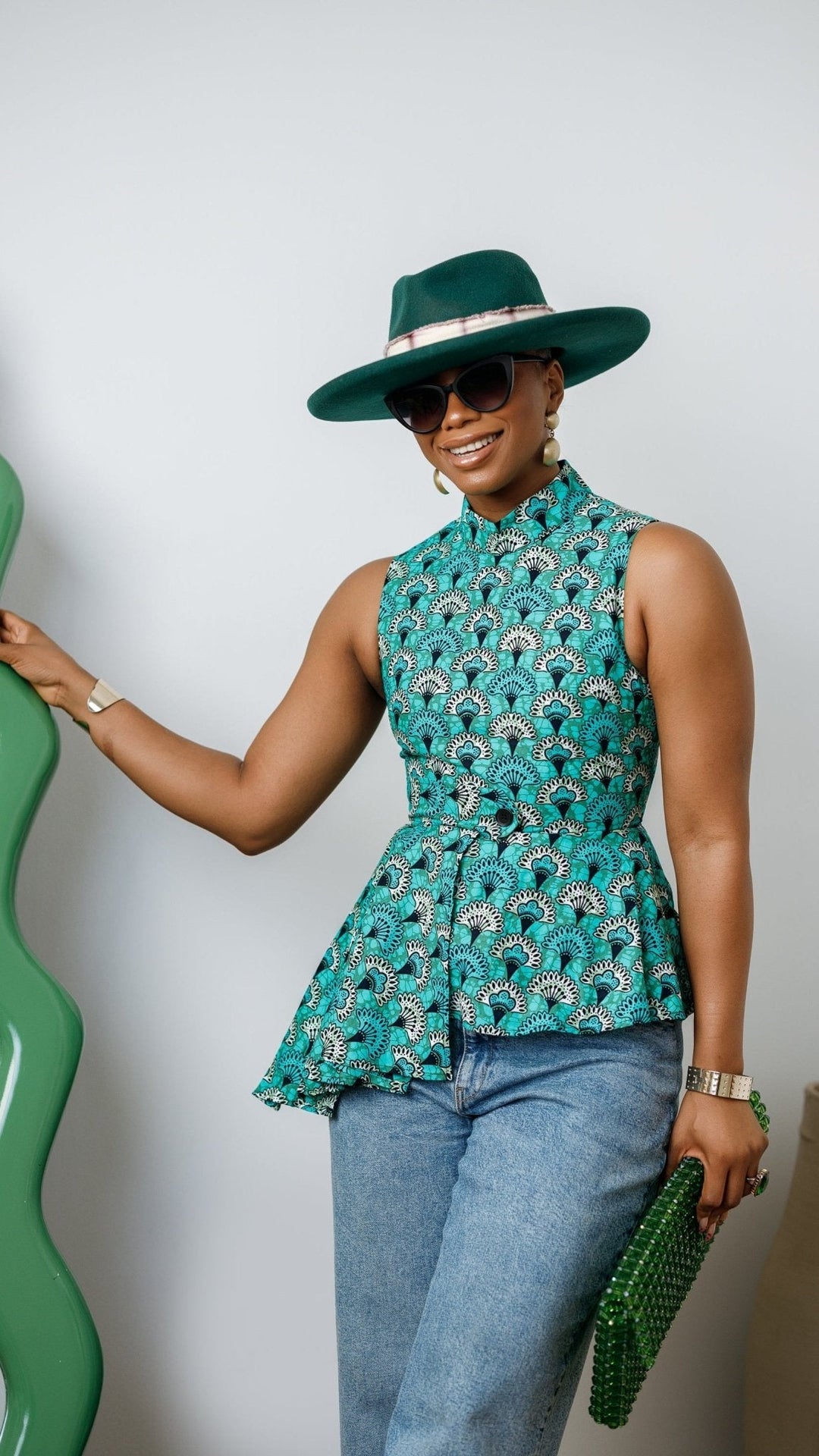 MEENA AFRICAN PRINT ASYMMETRIC TOP - Especially Yours