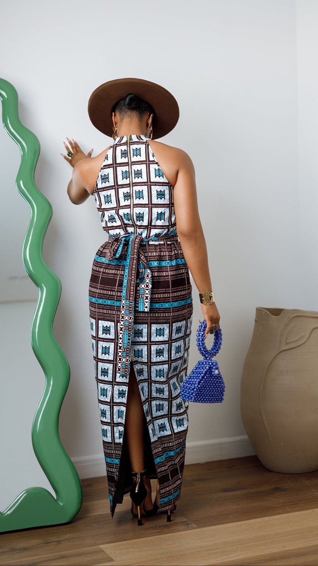 RONKE AFRICAN PRINT SLEEVELESS MAXI DRESS - Especially Yours