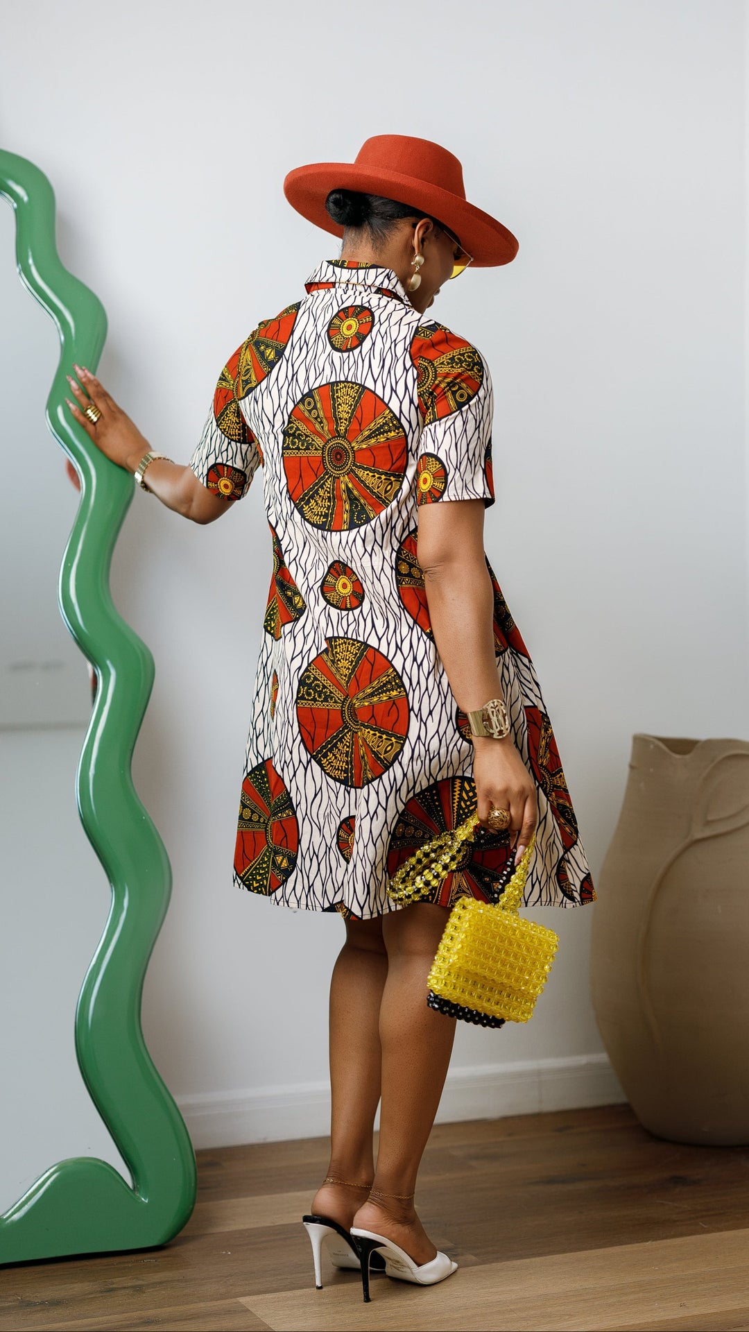 JADE AFRICAN PRINT SHIRT DRESS
