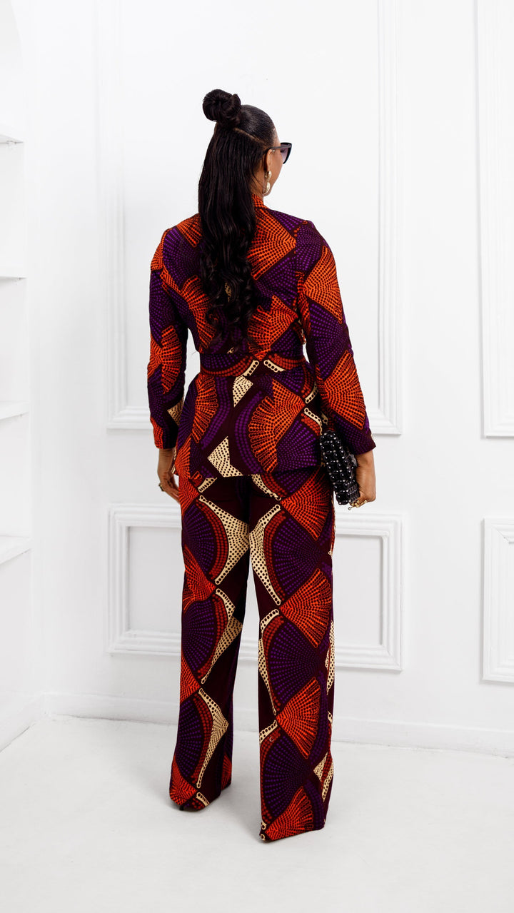 ZYLA AFRICAN PRINT SUIT SET.PRE-ORDER [SHIPS ON OR BEFORE OCT 19TH]
