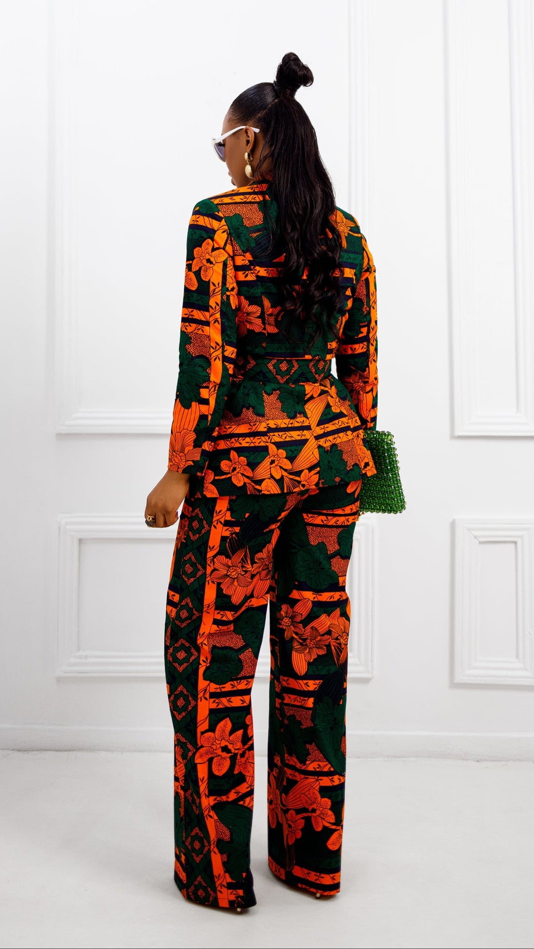 ZYLA AFRICAN PRINT SUIT SET [ORANGE] PRE-ORDER [SHIPS ON OR BEFORE OCT 19TH]