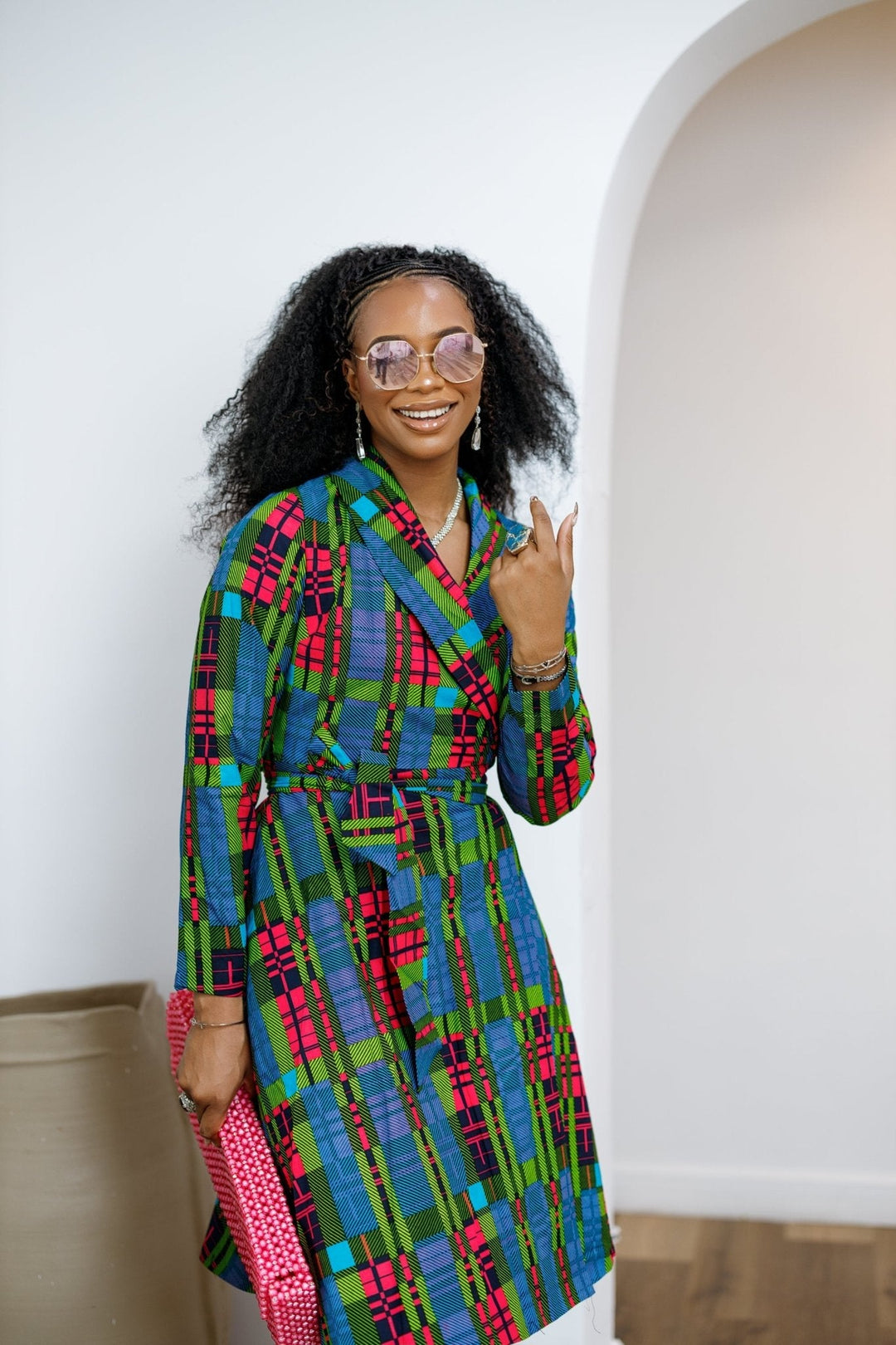 DERA AFRICAN PRINT WRAP MIDI DRESS - Especially Yours
