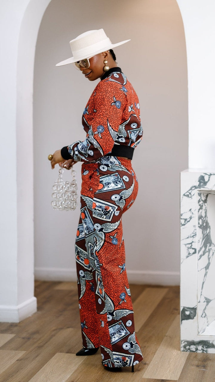 ADA AFRICAN PRINT BOMBER JACKET AND PANTS SET - Especially Yours