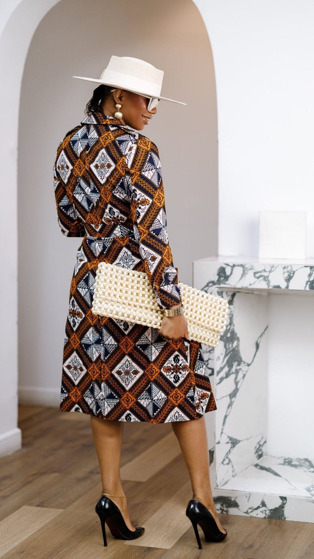 MORAYO AFRICAN PRINT TRENCH COAT DRESS [MULTICOLOR] - Especially Yours