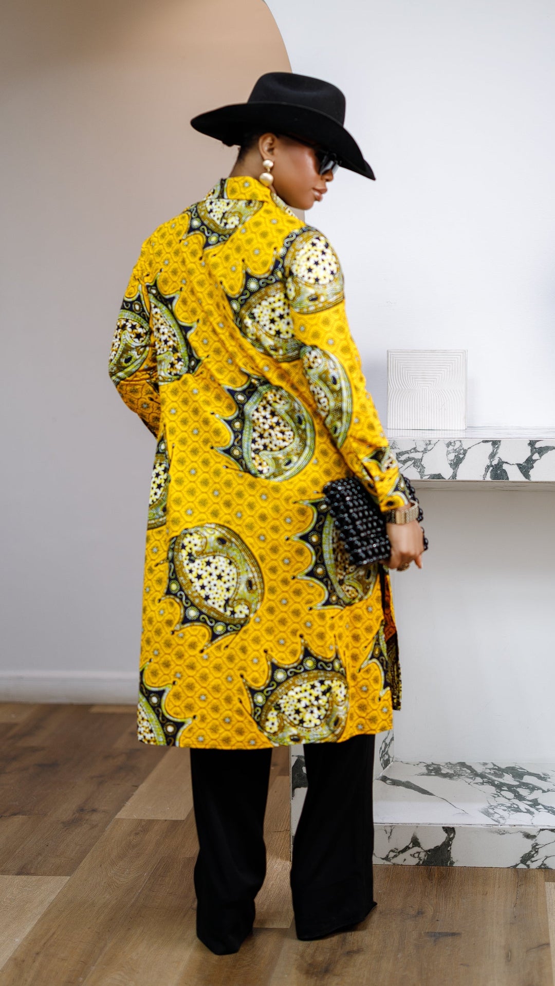 RHODA AFRICAN PRINT LONGLINE SHIRT