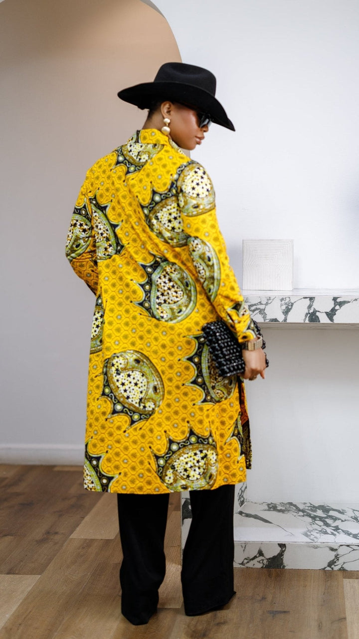 RHODA AFRICAN PRINT LONGLINE SHIRT - Especially Yours