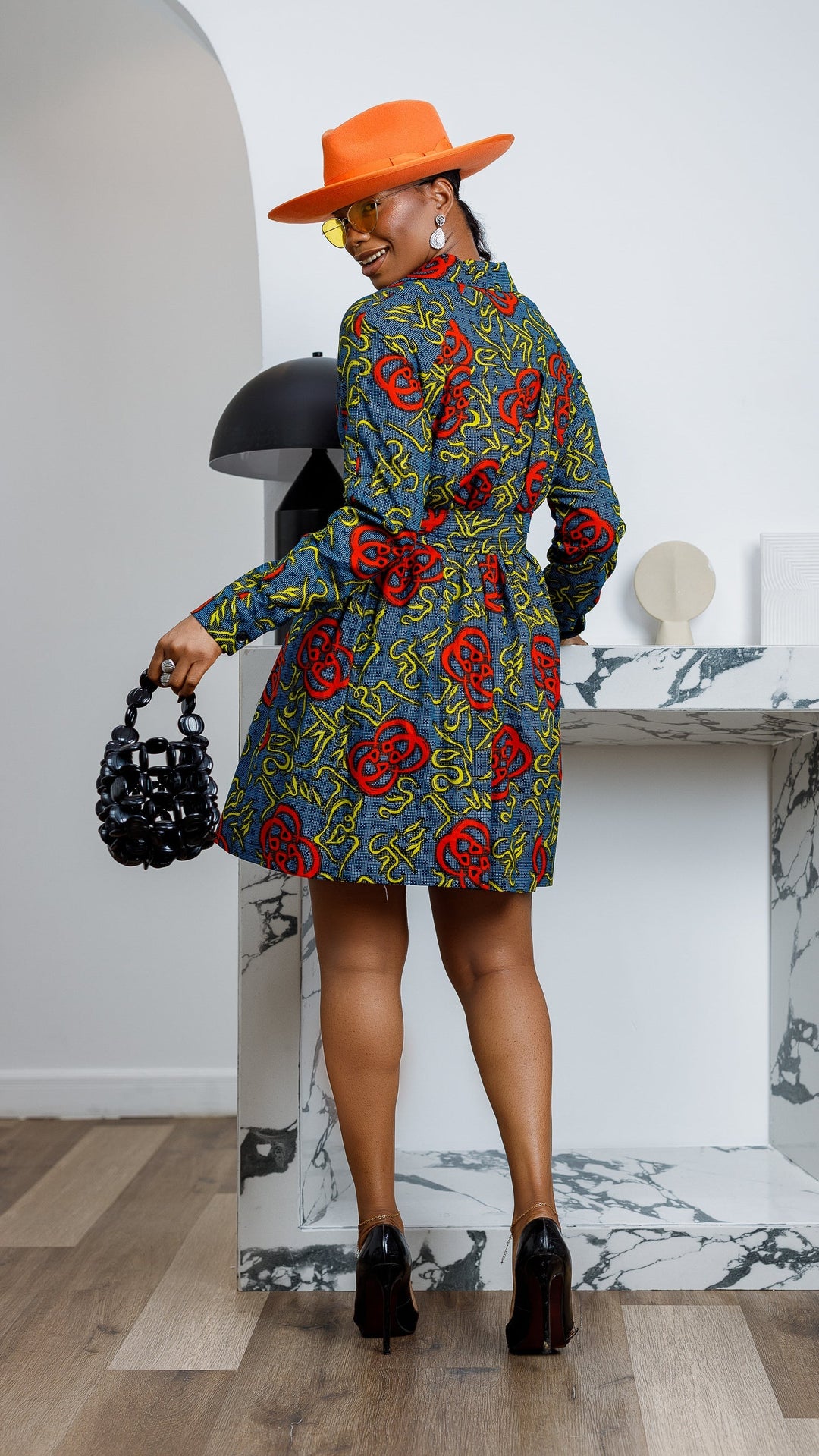FAYO AFRICAN PRINT SHIRT DRESS----FINAL SALE
