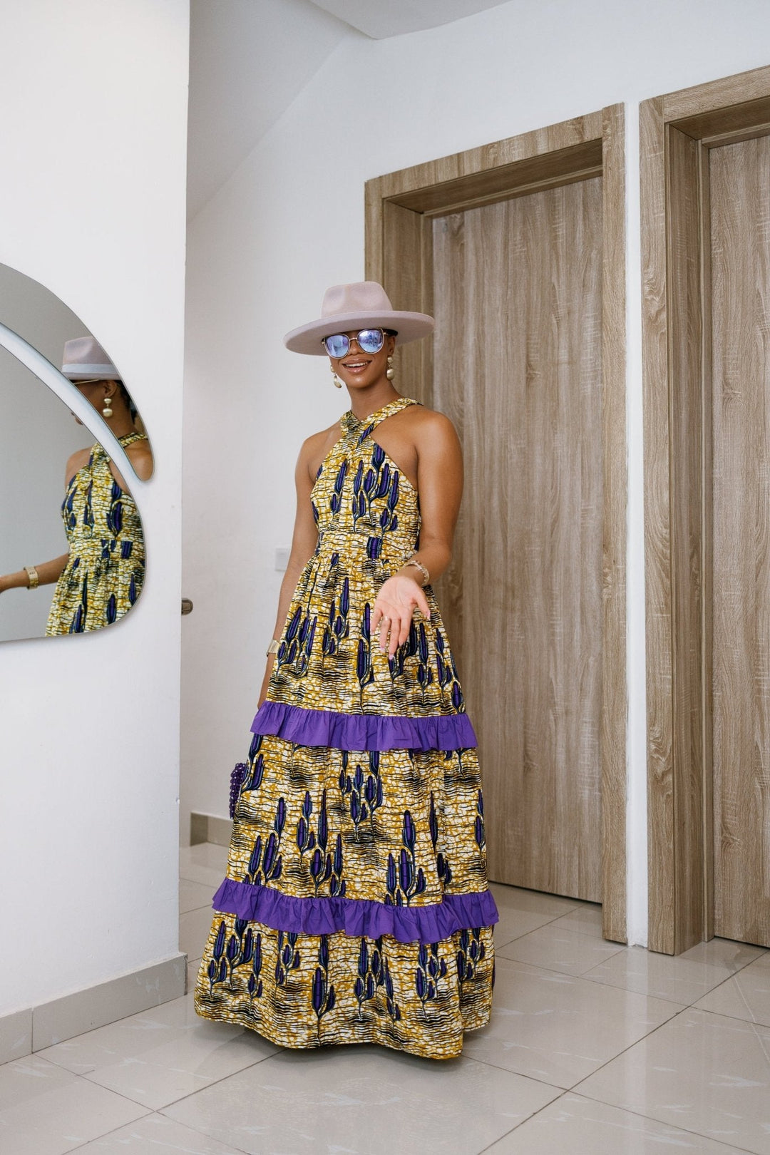 LABI AFRICAN PRINT CRISSCROSS TIERED MAXI DRESS - FINAL SALE - Especially Yours