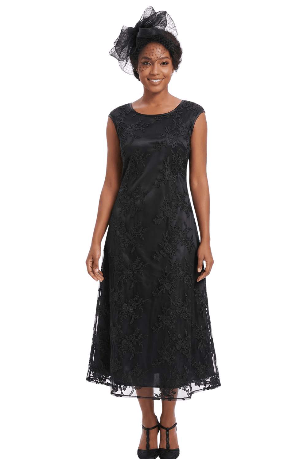 2pc Lace Dress & Hi-Lo Pull Over Lace Cape - Especially Yours