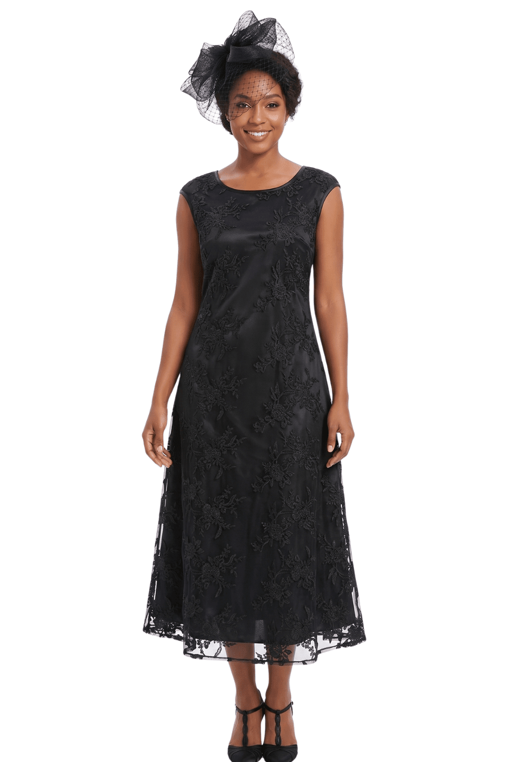 2pc Lace Dress & Hi-Lo Pull Over Lace Cape - Especially Yours