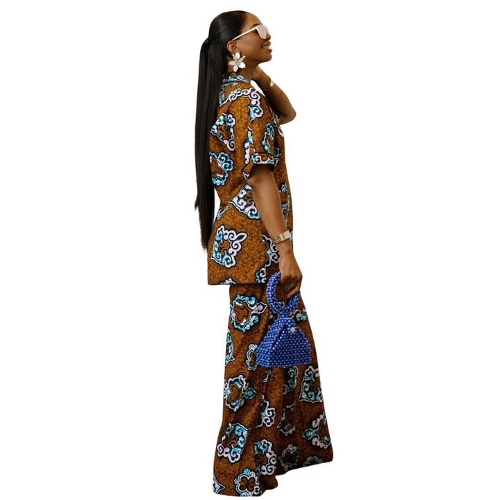 LARA AFRICAN PRINT SHIRT SET [MULTICOLOR] - Especially Yours