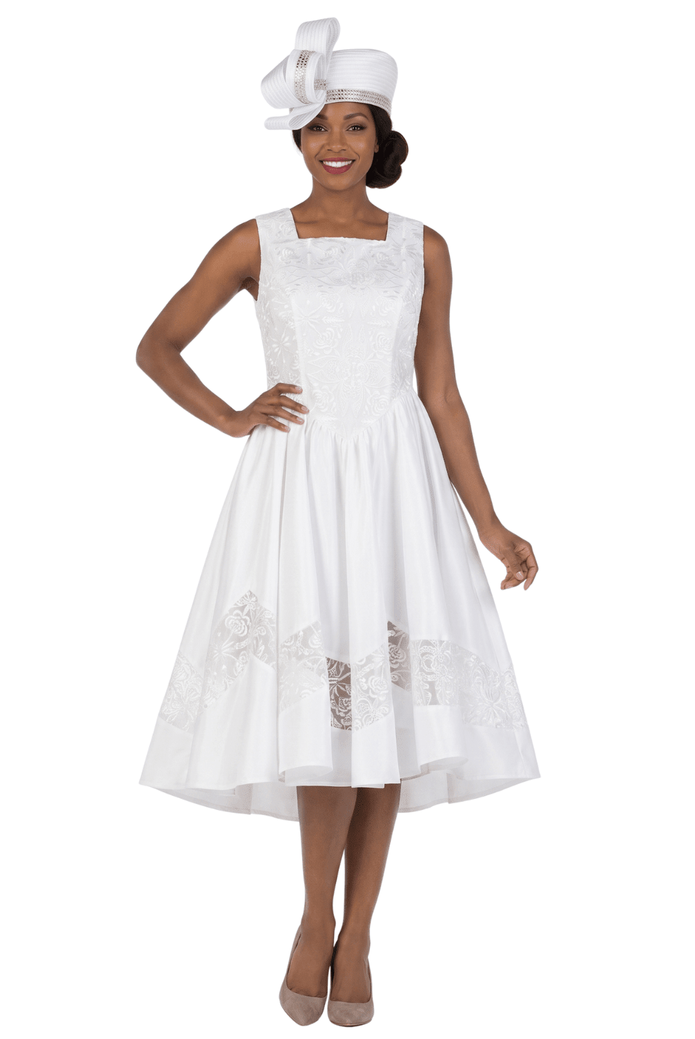 2pc Shantung+Lace A-line Dress w/ Jkt - Especially Yours