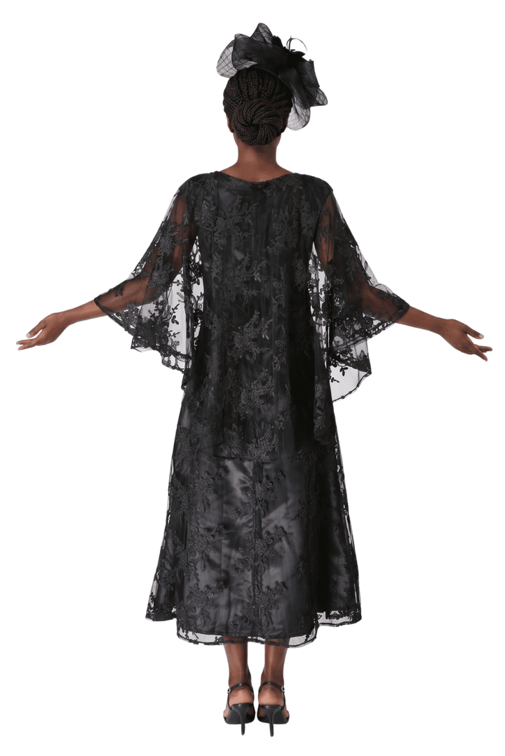 2pc Lace Dress & Hi-Lo Pull Over Lace Cape - Plus size - Especially Yours