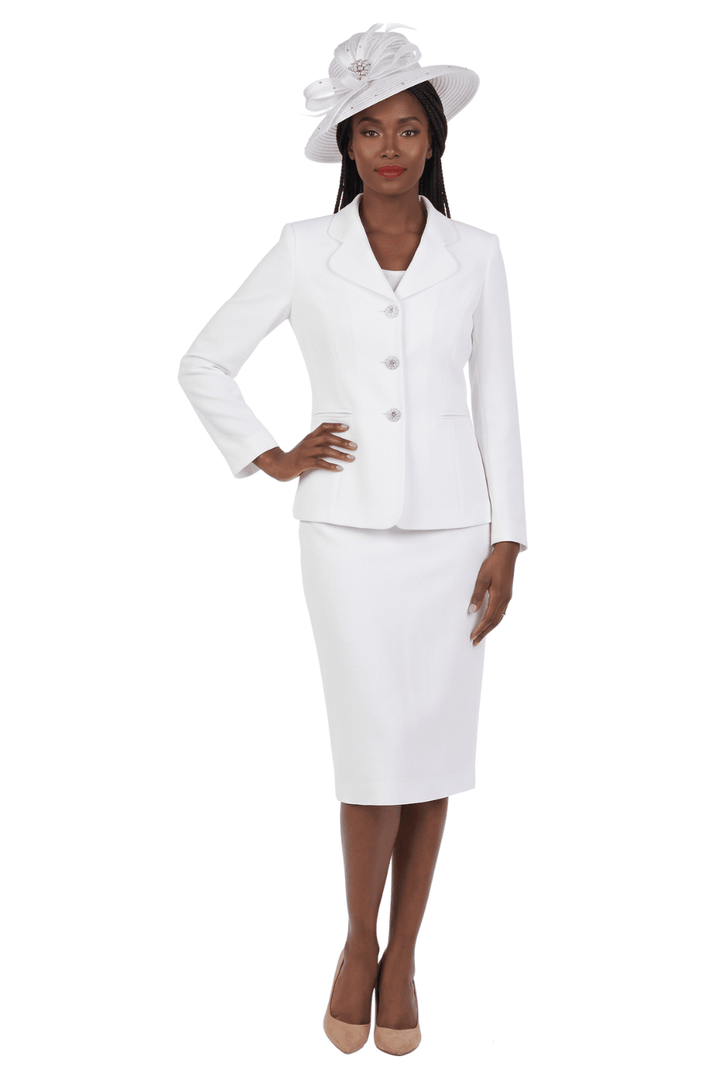 2pc Vintage Lapel 3-button Skirt Suit-Plus - Especially Yours