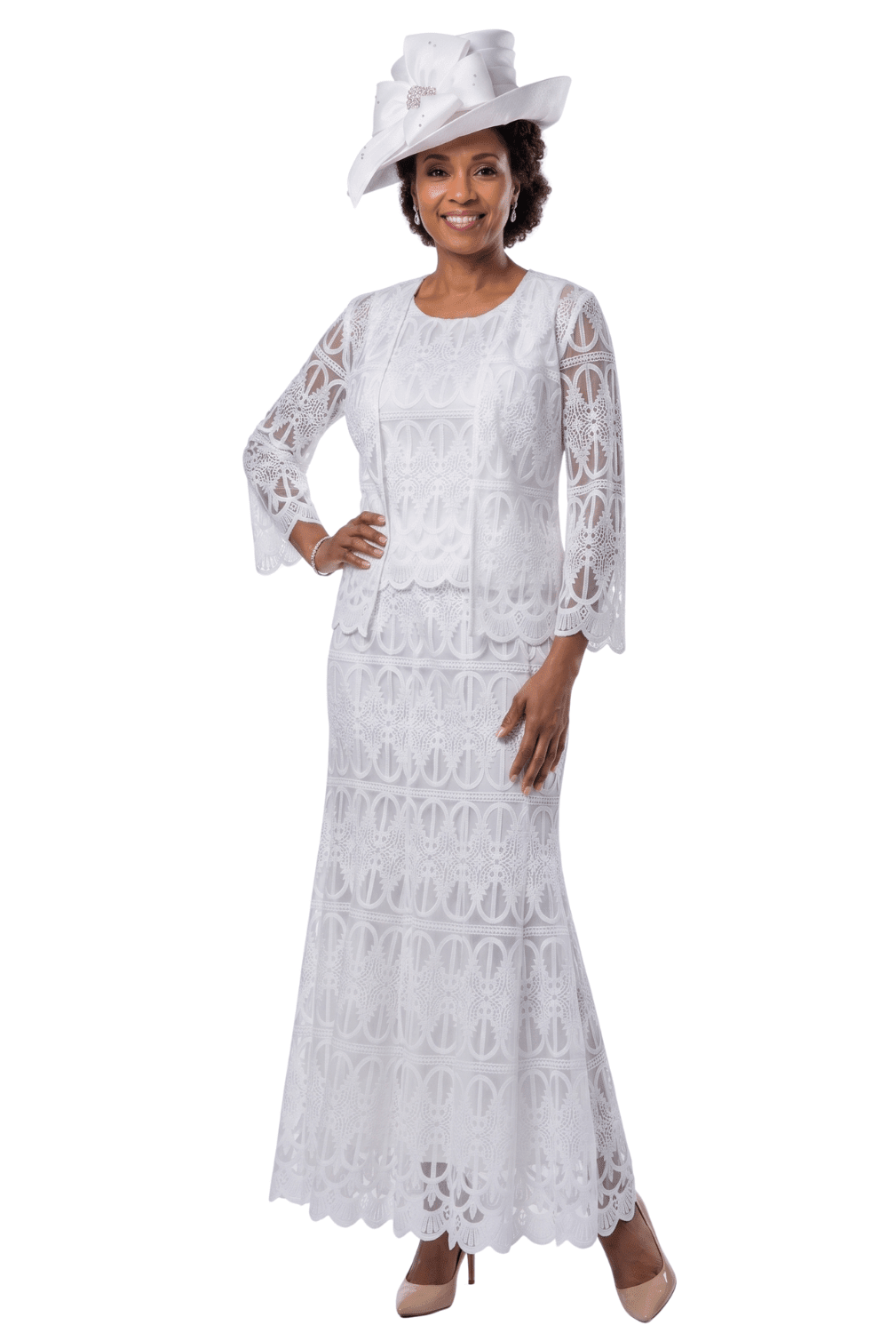 3pc Lux Lace Skirt Suit w/ Scallop Hems - Especially Yours