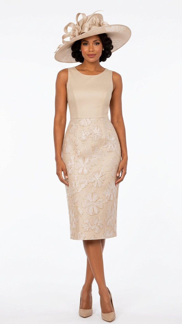 Couture Floral Embroidered 3-Piece Skirt Suit-Plus