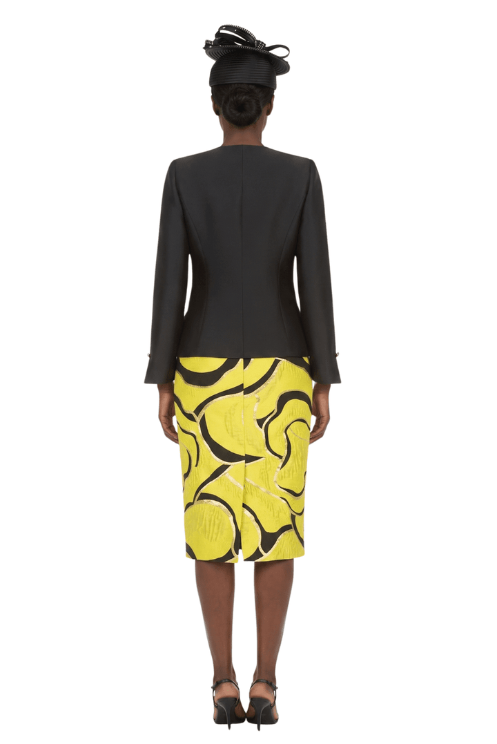 3pc Brocade+Silky Twill Skirt Suit w/ Beads - Especially Yours