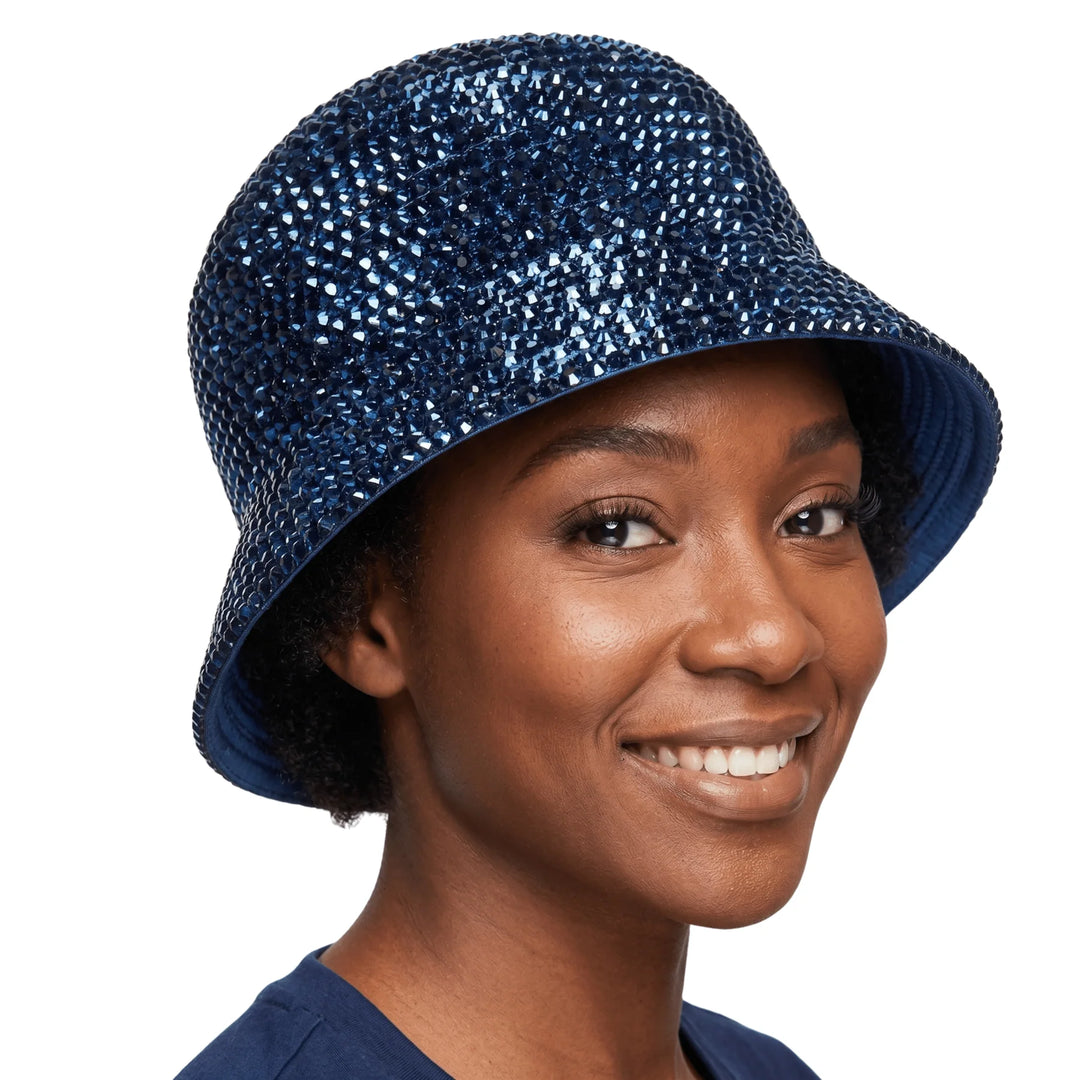 METALLIC STONED BUCKET HAT