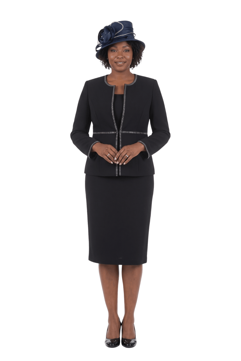 3pc Embellished Clean Lines Skirt Suit - Especially Yours