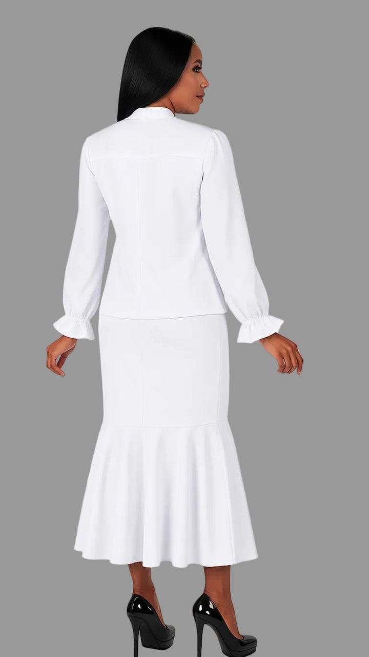 Divine Elegance Two-Piece Ruffle Church Set- 4601