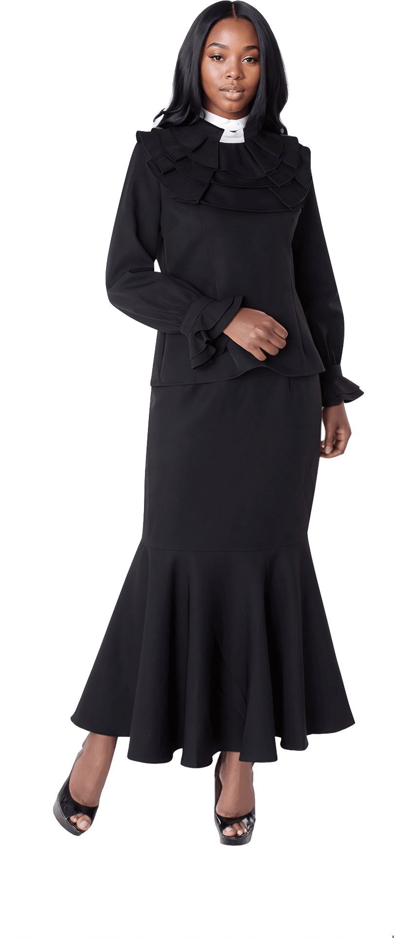 Divine Elegance Two - Piece Ruffle Church Set - 4601 - Especially Yours