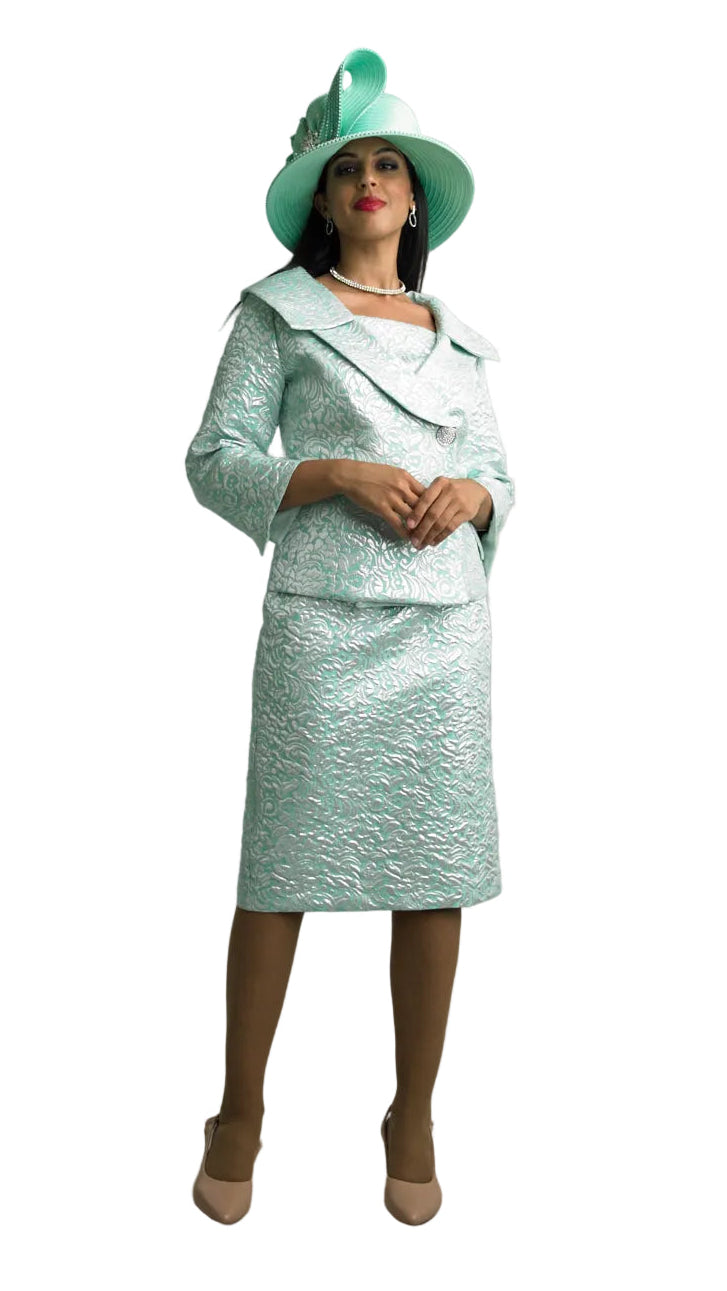Long Sleeve Mid-Length Skirt Suit 4648