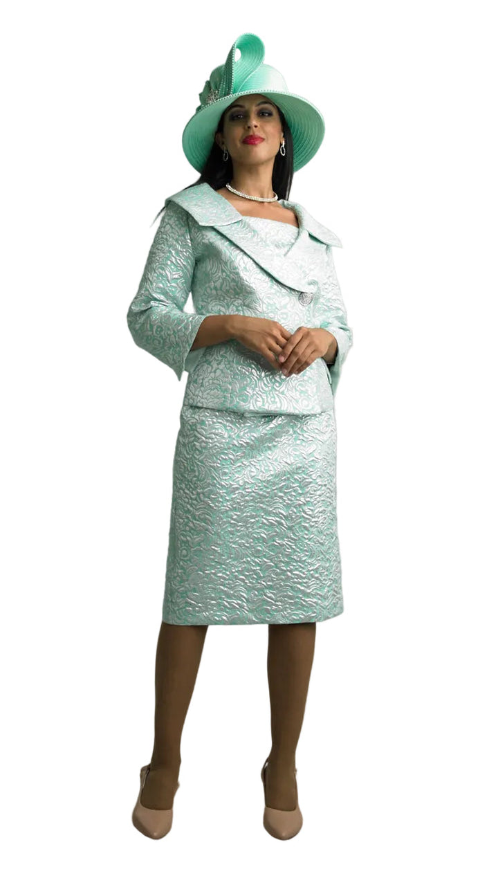 Long Sleeve Mid-Length Skirt Suit 4648