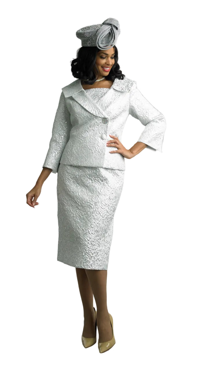 Long Sleeve Mid-Length Skirt Suit 4648