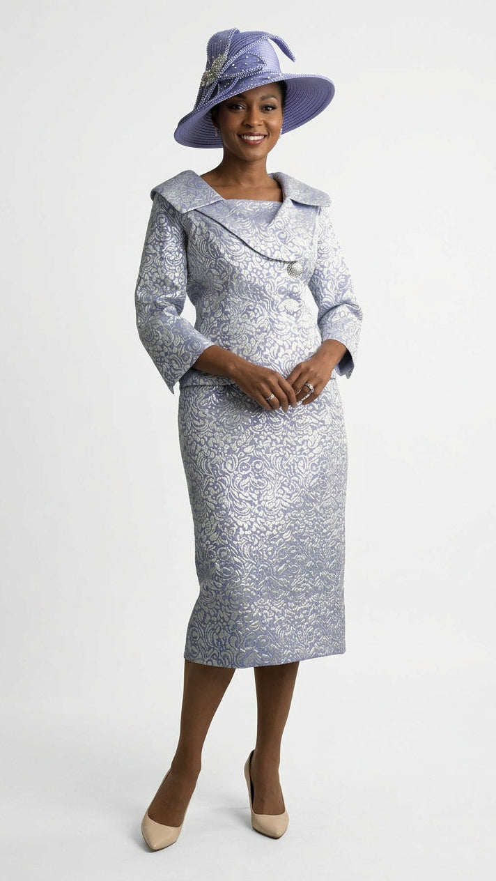 Long Sleeve Mid-Length Skirt Suit 4648