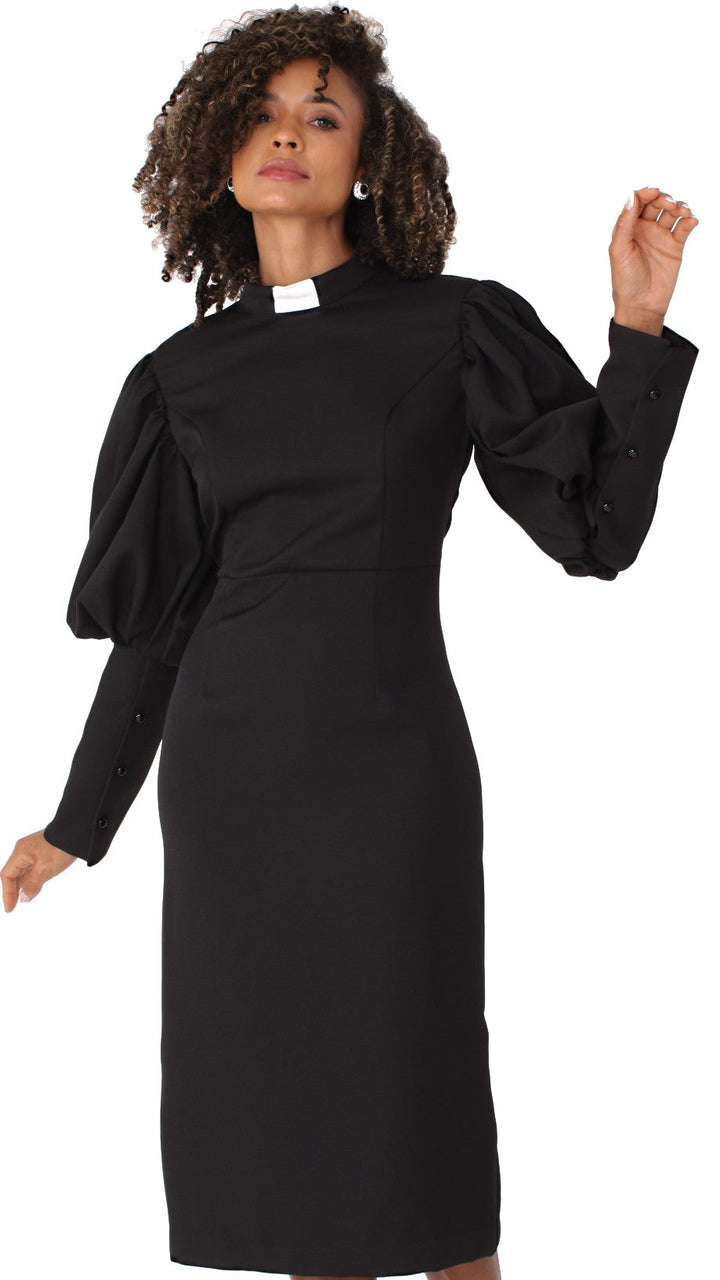 Clergy Dress with Puff Sleeves - 4813