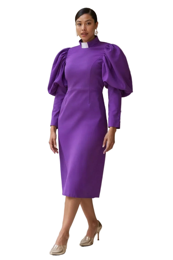 Clergy Dress with Puff Sleeves - 4813 - Especially Yours