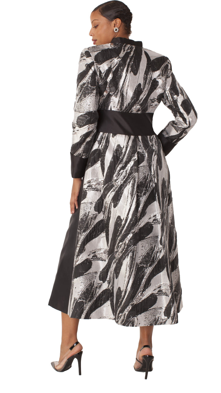 Brocade Clergy Robe with Cross Brooch for Women – 4821